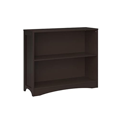 RiverRidge Horizontal Bookcase, Espresso | Classic Beadboard Side Panels, Playroom Book and Toy Organizer with 2 Open Shelves, Painted MDF - color: Espresso