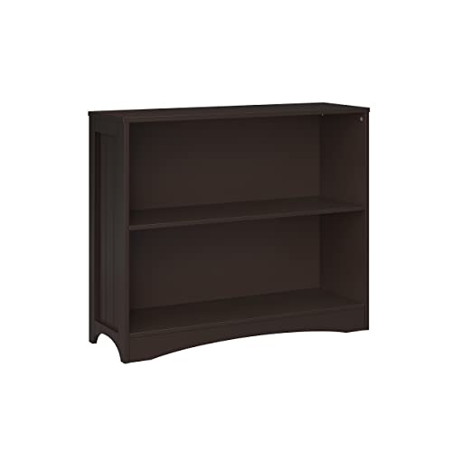 RiverRidge Horizontal Bookcase, Espresso | Classic Beadboard Side Panels, Playroom Book and Toy Organizer with 2 Open Shelves, Painted MDF - color: Espresso
