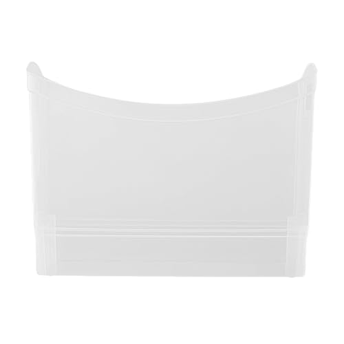 Modern Narrow Organizer Storage Bin, Clear Plastic Household Storage Container for Kitchen Pantry storage, Under Sink Bin, Bathroom/Laundry Room - Made In USA - 2 Pack (Narrow - 13” X 9” X 6”)