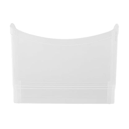 Modern Narrow Organizer Storage Bin, Clear Plastic Household Storage Container for Kitchen Pantry storage, Under Sink Bin, Bathroom/Laundry Room - Made In USA - 2 Pack (Narrow - 13” X 9” X 6”)