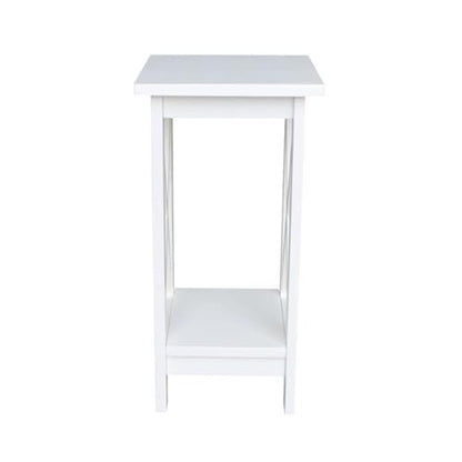 International Concepts Plant Stand, 24 inch, Snow White - color: Snow White, size: 12 inch W x 12 inch D x 24 inch H