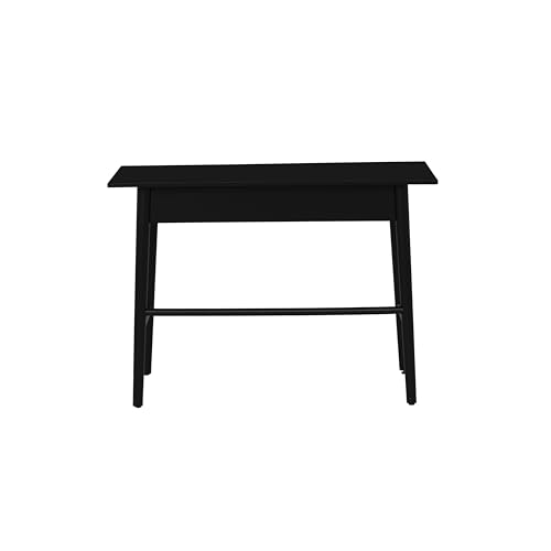 Linon Melissa Black Wooden One Drawer Writing Desk - color: Black