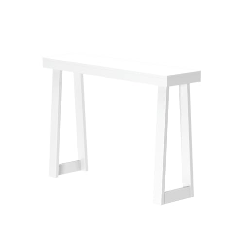 Plank+Beam Classic Console Table, 46 Inch, White | Non-Toxic Finishes, Versatile Design, Elegant Details, Easy Assembly, Quick Setup, Solid Wood - color: White, size: 46" Console Table