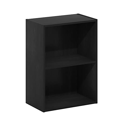 Furinno Luder Bookcase / Book / Storage, Blackwood 2-Tier - color: Blackwood, size: 2-Tier, 9 x 16 x 21