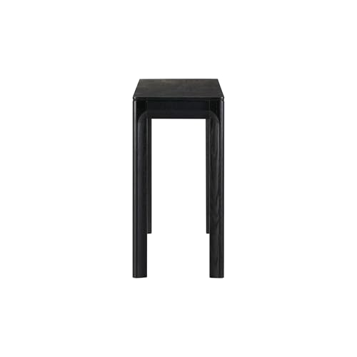 NTC Flow 47-Inch Console Table, Modern Solid Wood Entryway Table with Hidden Drawer, Waterproof & Heat Resistant, Narrow Table for Hallway, Living Room & Foyer, Burnt Black - color: Burnt Black, size: 47 Inch, style: Console