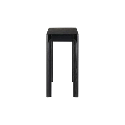 NTC Flow 47-Inch Console Table, Modern Solid Wood Entryway Table with Hidden Drawer, Waterproof & Heat Resistant, Narrow Table for Hallway, Living Room & Foyer, Burnt Black - color: Burnt Black, size: 47 Inch, style: Console