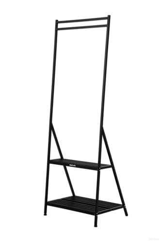 Hanging Plant Stand Folding Plant Stand 2 Tier Ladder Shelf with Hanging Rod Height Adjustable Flower Pot Display Organizer for Balcony Porch Living Room