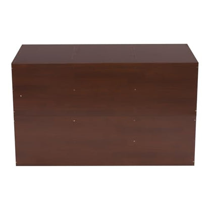 6 Cube Storage Organizer - Solid Wood Bookshelf 11.8" Deep Open Cubby Shelf,29.5" Height Kids Friendly Bookcase,44 lbs Per Shelf Capacity Floor Standing Shelves for Living Room,Bedroom,Kids Room - size: 6-Cube-Brown