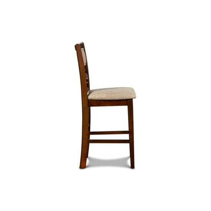 New Classic Furniture Gia Counter Chairs, Set of 2, Cherry Brown - color: Cherry, size: Set of 2, style: Counter Chair