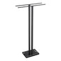 KES 37" Freestanding Towel Rack, Heavy Black Marble Base, Stainless Steel | Equal-height, Fits Large Bath Towels, Stable 8.23 lb Base, Rustproof Stainless T-Bars, Modern Design - color: Black Marble & Black Bar, size: 37" H (Equal-height)