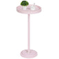 HOOBRO Small Round Side Table, Drink Table, Coffee Martini Table with Pedestal Accent for Small Spaces in Living Room, Bedroom, Sofa Couch, Pink KK168BZ01 - color: Pink