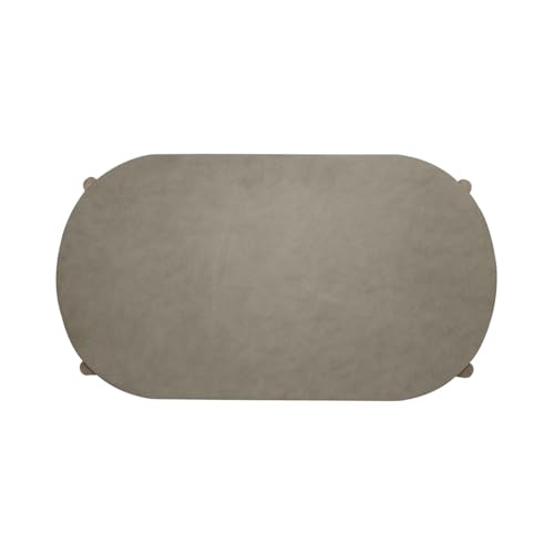 Liberty Furniture Affinity Oval Cocktail Table with Casters for Living Room - Dusty Taupe Faux Concrete Tops - size: Oval Cocktail Table