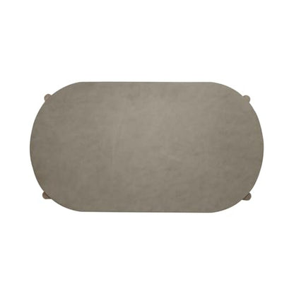 Liberty Furniture Affinity Oval Cocktail Table with Casters for Living Room - Dusty Taupe Faux Concrete Tops - size: Oval Cocktail Table