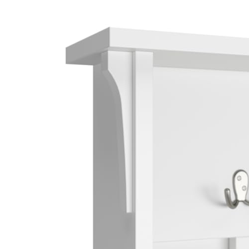 Bush Home Salinas Hall Tree with Shoe Storage Bench in Shiplap Gray and Pure White, Multi-Purpose Home Organizer, Entryway Solution with Seating and Hooks - color: Shiplap Gray/Pure White