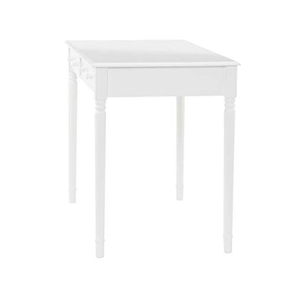 SEI Furniture - Writing 2-drawer Desk- Crisp White - Transitional Design, White Finish - Ideal for Home Office, Bedroom (HO8800) - color: Crisp White