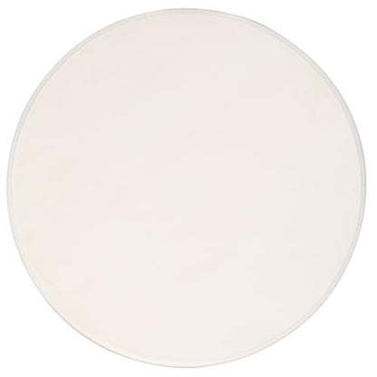 SAFAVIEH Furniture - Mary Pedestal Table - Ivory - Solid Wood - Farmhouse Pedestal Design - Ideal for Living Room, Entryway, Home Office, 18.1" W x 18.1" D x 26" H (AMH5711J) - color: Ivory