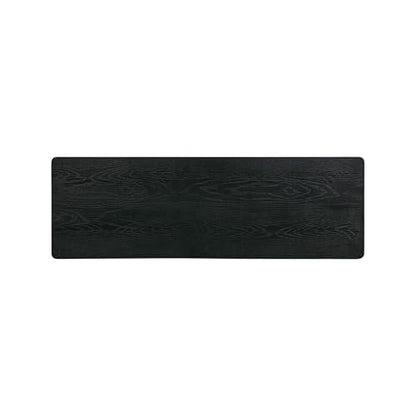 NTC Flow 47-Inch Console Table, Modern Solid Wood Entryway Table with Hidden Drawer, Waterproof & Heat Resistant, Narrow Table for Hallway, Living Room & Foyer, Burnt Black - color: Burnt Black, size: 47 Inch, style: Console