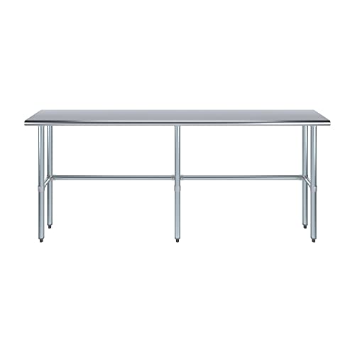 14 in. x 84 in. Open Base Stainless Steel Work Table | Residential & Commercial | Food Prep | Heavy Duty Utility Work Station | NSF - size: 84 in. Length x 14 in. Width