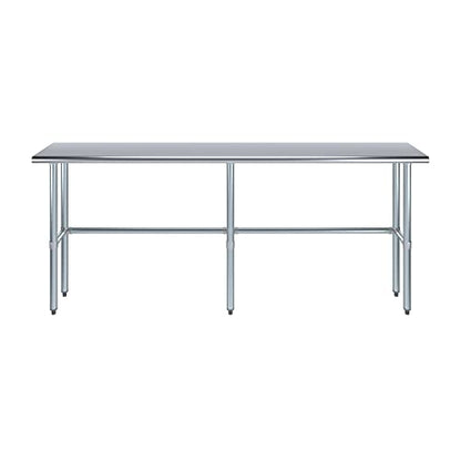 14 in. x 84 in. Open Base Stainless Steel Work Table | Residential & Commercial | Food Prep | Heavy Duty Utility Work Station | NSF - size: 84 in. Length x 14 in. Width