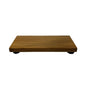 Teak Wood Decorative Small Tray, Bathroom Wood Riser for Decor, Kitchen Counter Wooden Pedestal Stand, Tray for Vanity, Sink & Soap (1, Teak Wood, 8.6" x 3.7" x 1") - size: 8.6" x 3.7" x 1"