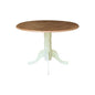 IC International Concepts 42" Round Dual Drop Leaf Pedestal Dining Table - color: Hickory/Shell