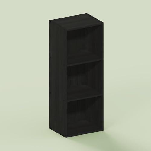 Hagen 3 Cube Bookcase, Display Shelf, Open Shelf, for Living Room and Home Office, Black Oak - color: Black Oak, size: 9.3 (D) x 12 (W) x 31.5 (H) inches
