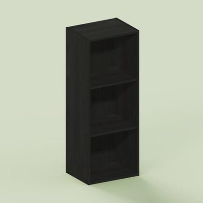 Hagen 3 Cube Bookcase, Display Shelf, Open Shelf, for Living Room and Home Office, Black Oak - color: Black Oak, size: 9.3 (D) x 12 (W) x 31.5 (H) inches