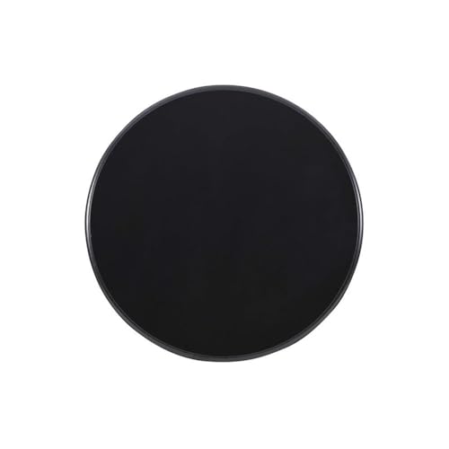 Pemberly Row Set of 2 Round Wood Accent Tables with Pedestal Base in Jet Black