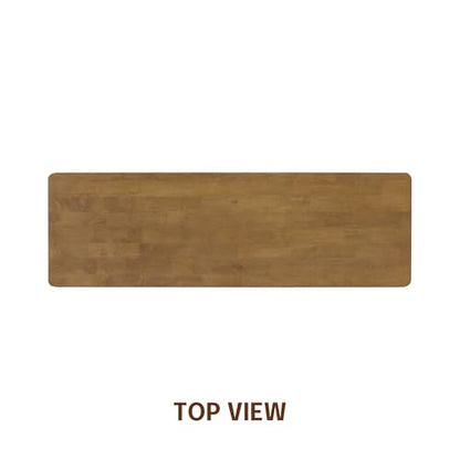 NTC Flow 47-Inch Console Table, Modern Solid Wood Entryway Table with Hidden Drawer, Waterproof & Heat Resistant, Narrow Table for Hallway, Living Room & Foyer, Teak Look - color: Teak Look, size: 47 Inch, style: Console