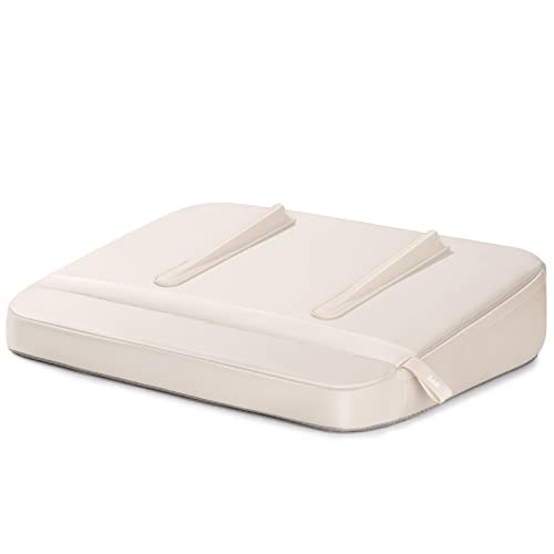 SAIJI Laptop Lap Desk with Pillow Cushion, Ultra Lightweight Laptop Tray | Portable Computer Stand Desk for Couch, Bed & Chair, Lap Pillow with Side Pocket, Rails for Airflow - size: Medium