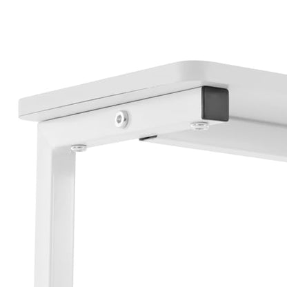 3 Tiers Rolling Computer Desk, 31.5 Inch Home Office Desk with 4 Wheels & 4 Foot Pads, Mobile Small Computer Desk, Student Study Table for Small Space Bedroom (White+White) - color: White+white
