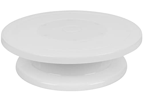 11 Inch Rotating Cake Stand/Turntable w/ 2 Icing Spatula & 3 Icing Smoother | Revolving Cake Stand Decorating Supplies/Baking Supplies/Baking Kit - style: Turntable & Decorating Kit