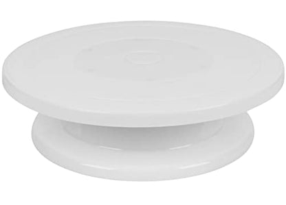 11 Inch Rotating Cake Stand/Turntable w/ 2 Icing Spatula & 3 Icing Smoother | Revolving Cake Stand Decorating Supplies/Baking Supplies/Baking Kit - style: Turntable & Decorating Kit