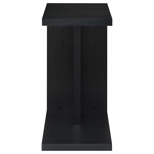 Coaster Home Furnishings - Clower - Wood - C-Shaped Side Table with Rectangular Top, Open Form, and Square Edges - Living Room - Black - 930276 - color: Black