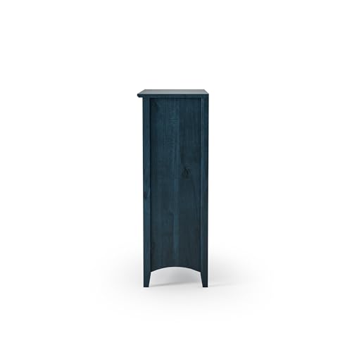 Camaflexi Shaker Style 3 Shelf Bookcase/Solid Wood / 36" High/Adjustable Shelving/Closed Back/Display Bookshelf for Living Room, Bedroom, Home and Office, Deep Ocean Blue - color: Deep Ocean Blue, size: 36"