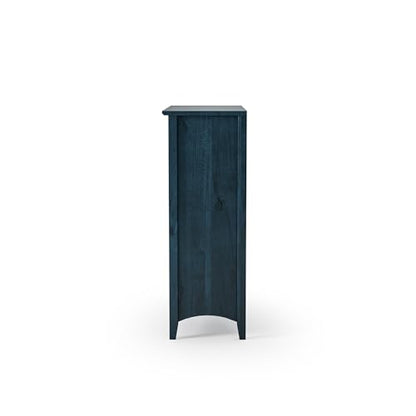 Camaflexi Shaker Style 3 Shelf Bookcase/Solid Wood / 36" High/Adjustable Shelving/Closed Back/Display Bookshelf for Living Room, Bedroom, Home and Office, Deep Ocean Blue - color: Deep Ocean Blue, size: 36"
