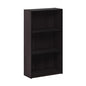 Furinno BASIC Book Shelf, 3-Tier Modern Bookshelf, Bookcase with Open Shelves, 9.3" x 21.8" x 39.5", for Living Room, Bedroom, Home Office, Dark Walnut - color: Dark Walnut, size: 3-Tier