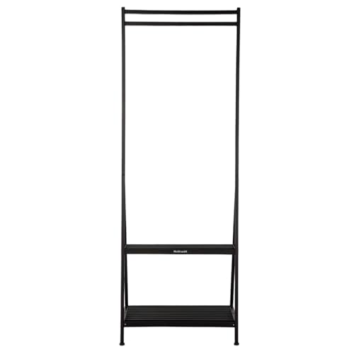 Hanging Plant Stand Folding Plant Stand 2 Tier Ladder Shelf with Hanging Rod Height Adjustable Flower Pot Display Organizer for Balcony Porch Living Room