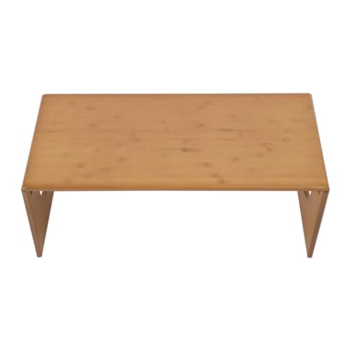 Folding Coffee Table Foldable Low Coffee Table Rectangular Bamboo Floor Table Desk with Large Load-Bearing Capacity for Tatami Home, Office, Living Room (31.5 * 14.5 * 11.8in) - size: 31.5*14.5*11.8in