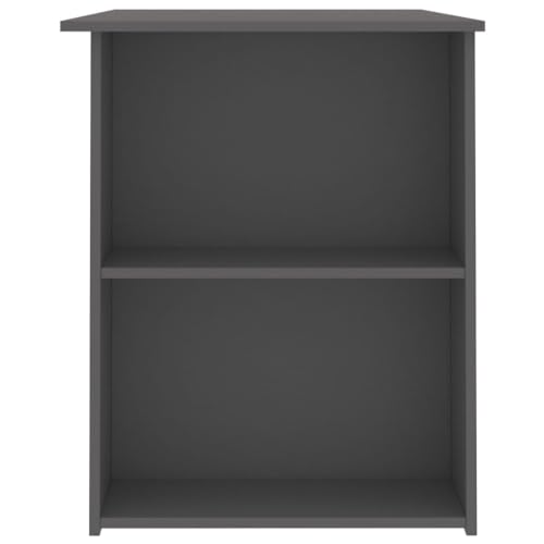 Modern Engineered Wood Desk with Sleek Gray Finish, Spacious 43.3 x 23.6 Inch Workspace for Home Office, Study, and Writing Tasks, Durable and Easy to Maintain - color: Grey