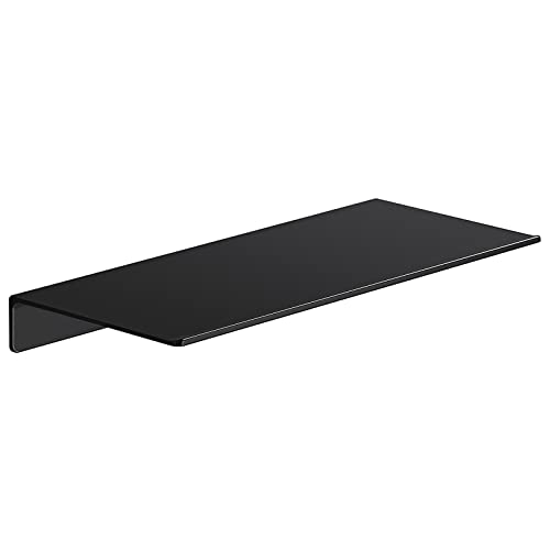 12 inch Metal Wall Shelf, Black Floating Shelf, Small Bathroom Shelf, Display Shelves for Wall Storage - color: Black, size: 12 in
