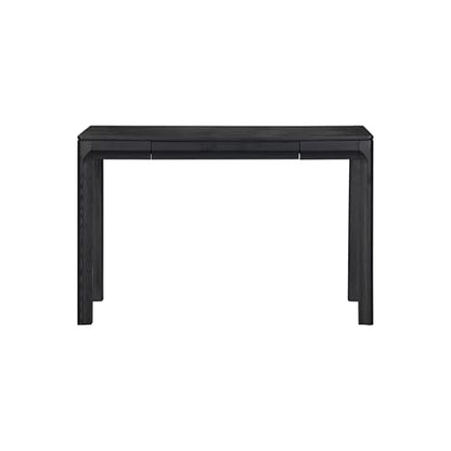 NTC Flow Modern Wooden Rectangle Desk Table with Hidden Drawer – Waterproof & Heat Resistant, Burnt Black - color: Burnt Black, size: 47 Inch, style: Desk