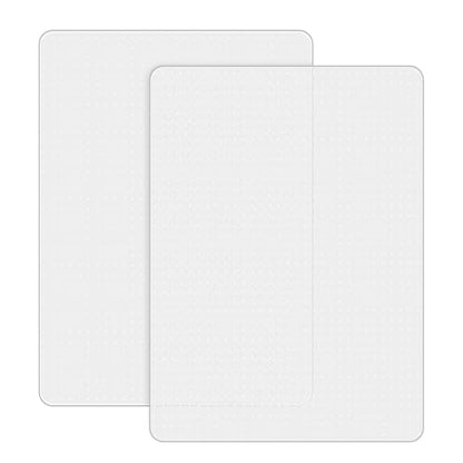 2 Pack Office Chair Mat for Carpets, 48" x 36" Clear Heavy Duty Plastic Floor Protector for Low Pile Carpeted Floors, Under Desk Computer Chair Mat for Home Office, Easy Glide and Flat Without Curling - size: 2PCS 48" X 36"