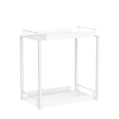 Buzzelli Company 2-Tier Standing Rack Countertop Storage Shelf, Organizer Holder - color: White