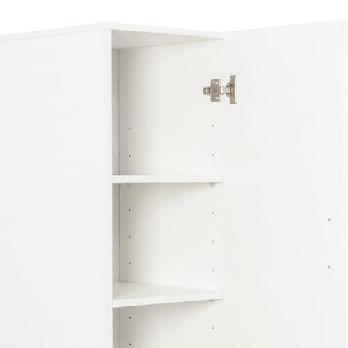 71" Spice Cabinet Pantry Cabinet for Kitchen, Tall Slim Storage Cart with Door & 3-Tier Shelf, Narrow Side of Fridge Next to Fridge Storage, Freestanding Narrow Pantry Cabinet for Small Spacem, White