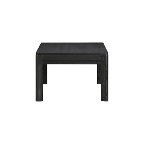 NTC Flow Modern Wooden Rectangle Coffee Table with Hidden Drawer – Waterproof & Heat Resistant, Burnt Black - color: Burnt Black, size: 47 Inch, style: Coffee Table