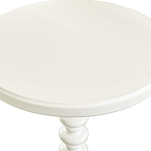 Powell Furniture Powell Round Spindle, White Table 17 x 22.25 x 17 - color: White