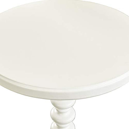 Powell Furniture Powell Round Spindle, White Table 17 x 22.25 x 17 - color: White