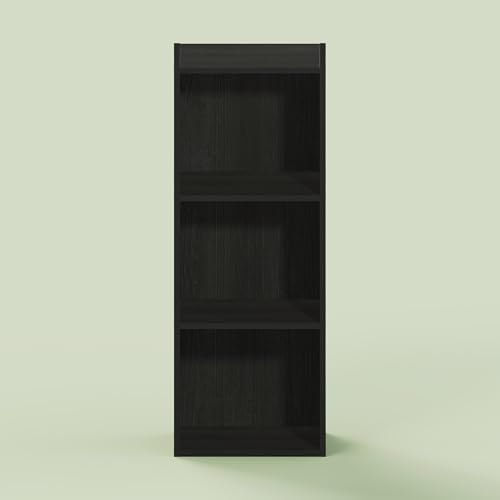 Hagen 3 Cube Bookcase, Display Shelf, Open Shelf, for Living Room and Home Office, Black Oak - color: Black Oak, size: 9.3 (D) x 12 (W) x 31.5 (H) inches