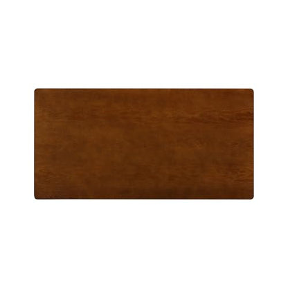 NTC Flow Modern Wooden Rectangle Desk Table with Hidden Drawer – Waterproof & Heat Resistant, Dark Walnut - color: Dark Walnut, size: 47 Inch, style: Desk